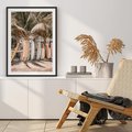 Plakat w ramie 50x70 - Surfingowy Raj - deski surfingowe, na plaży - rama czarna