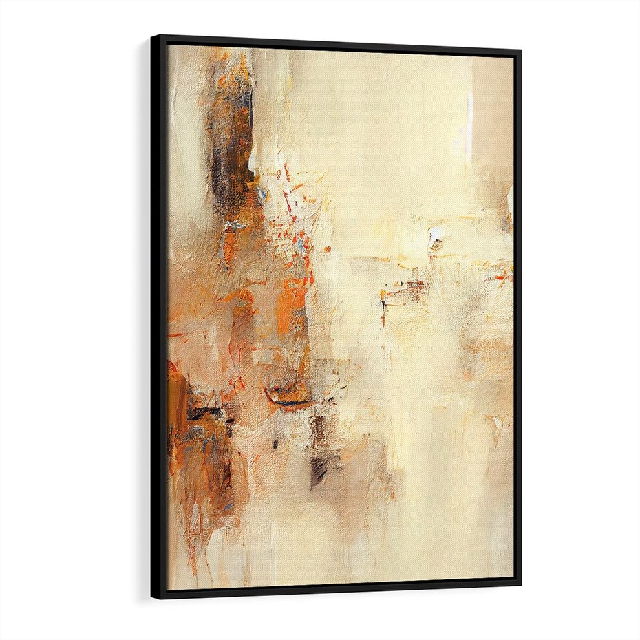 Obraz w ramie 50x70 - Odbicie utraconych barw - abstrakcja, tekstury farb - rama czarna