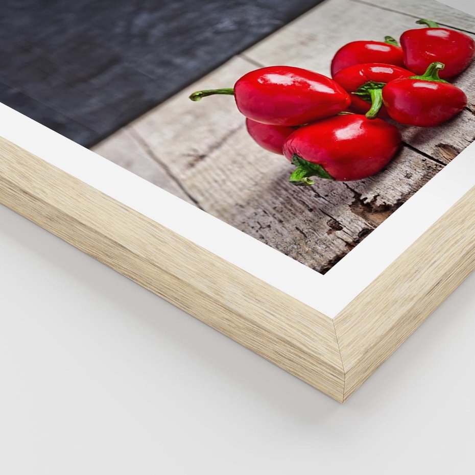 Plakat w ramie 40x50 - Eksploracja smaków - papryka, kuchnia - rama drewno