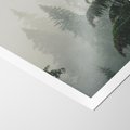 Plakat bez ramy 30x40 - Mglista przemiana lasu - las, mgła