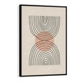 Obraz w ramie 70x100 - Nowy Rytuał - abstrakcyjna sztuka, boho kształty - rama czarna