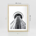 Plakat w ramie 30x40 - Perspektywa Wieży - architektura, wieża - rama drewno