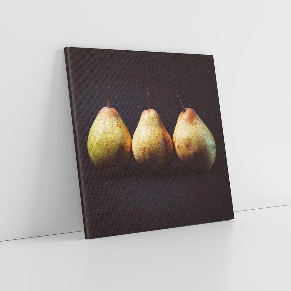 Obraz na płótnie 50x50 - Gruszki - Owocowa Harmonia - gruszki, owowce