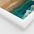 Plakat w ramie 50x70 - Nadbrzeżna Harmonia - plaża, morze - rama biała