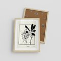 Plakat w ramie 30x40 - Kwiatowe przestrzenie - kwiat, grafika - rama drewno