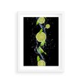 Plakat w ramie 30x40 - Świeżość Cytrusów - limonki, cytryny - rama biała