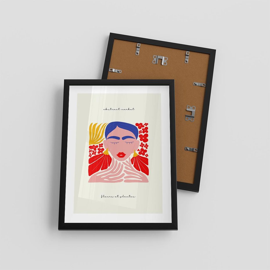 Plakat w ramie 30x40 - Bezgraniczne Rytmy - kobieta, sztuka abstrakcyjna - rama czarna