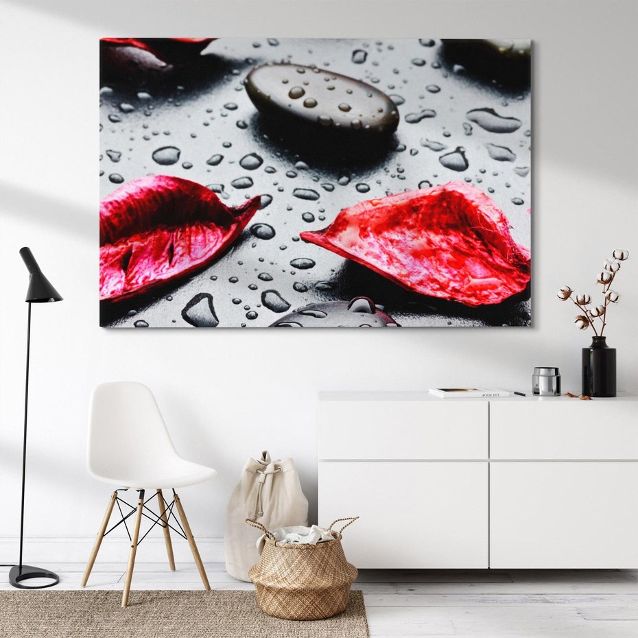 Obraz na płótnie 70x50 - Spa wśród Natury - spa, kamienie