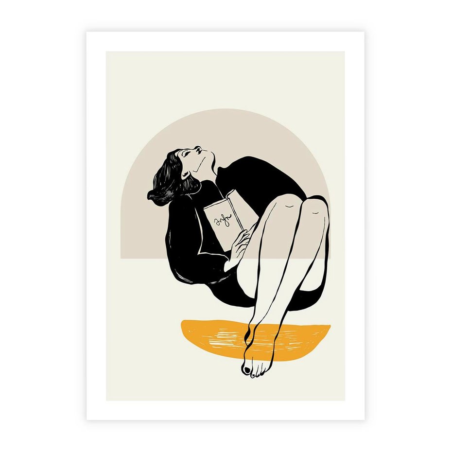 Plakat bez ramy 21x30 - Kształt Kobiecego Portretu - grafika, kobieta