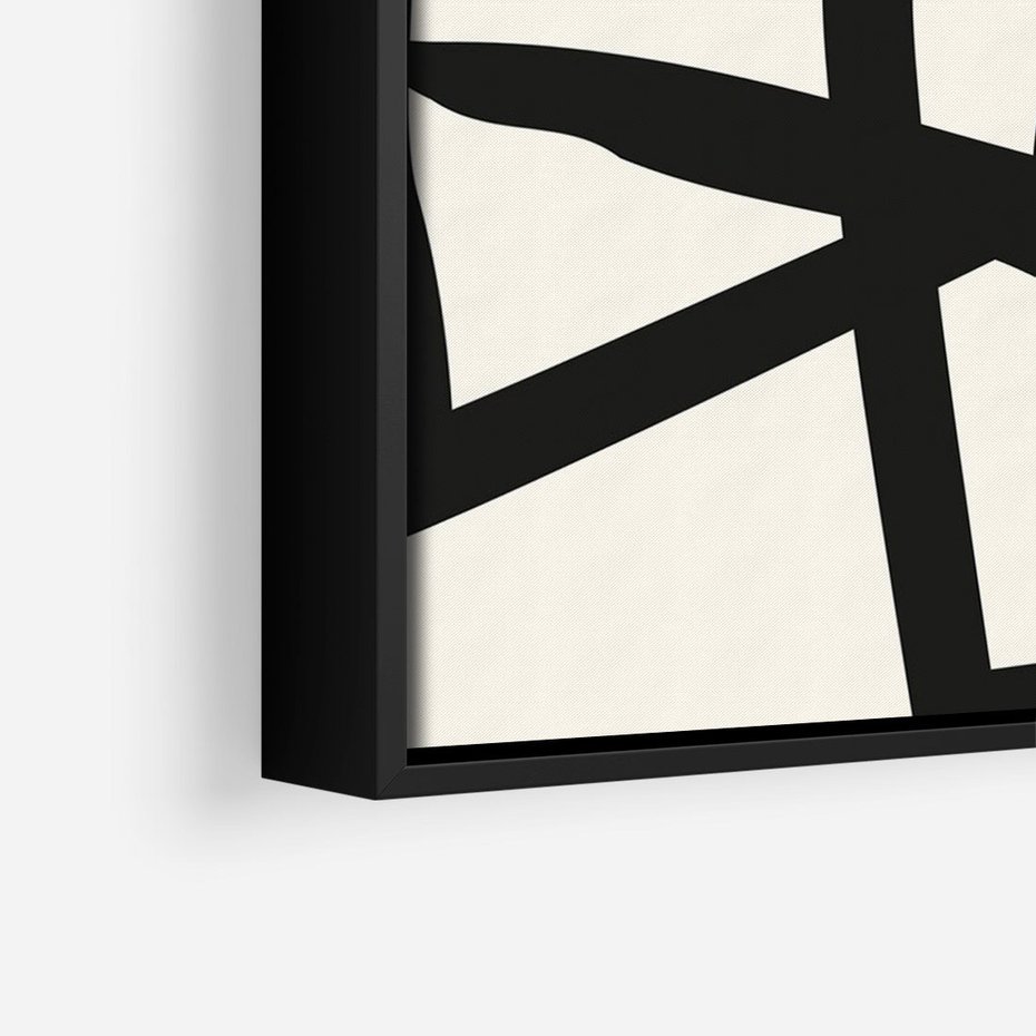 Obraz w ramie 50x70 - Impresje Wymiaru - linie, abstrakcja - rama czarna