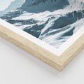 Plakat w ramie 50x70 - Surowość Gór - górskie szczyty, śnieg - rama drewno