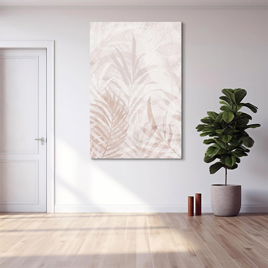 Obraz na płótnie 70x100 - Pejzaż zaklętych uczuć - monochromatyczne, w odcieniach beżu