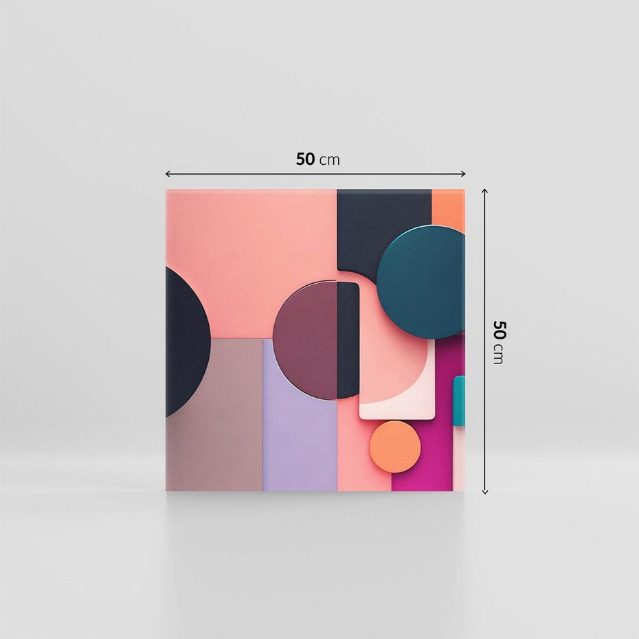 Obraz na płótnie 50x50 - Przenikanie przestrzeni czasu - abstrakcja, geometria