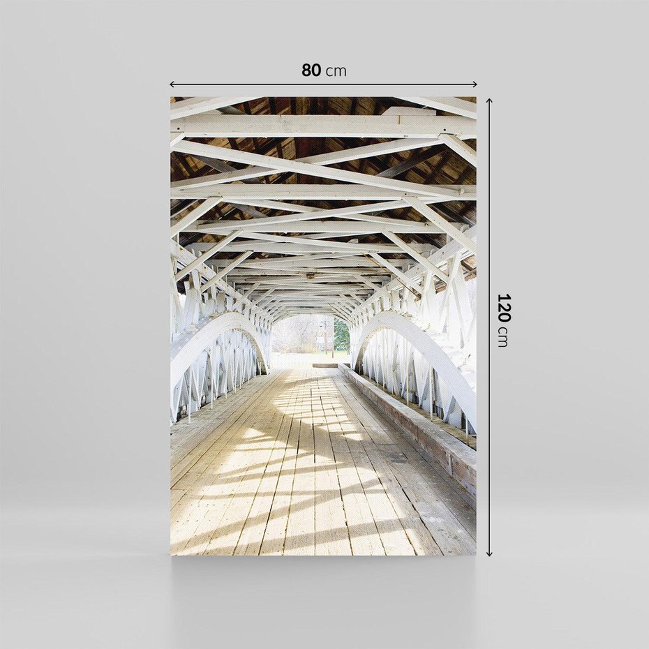 Obraz na płótnie 80x120 - Klimatyczny most w Ameryce - stary most, Ameryka