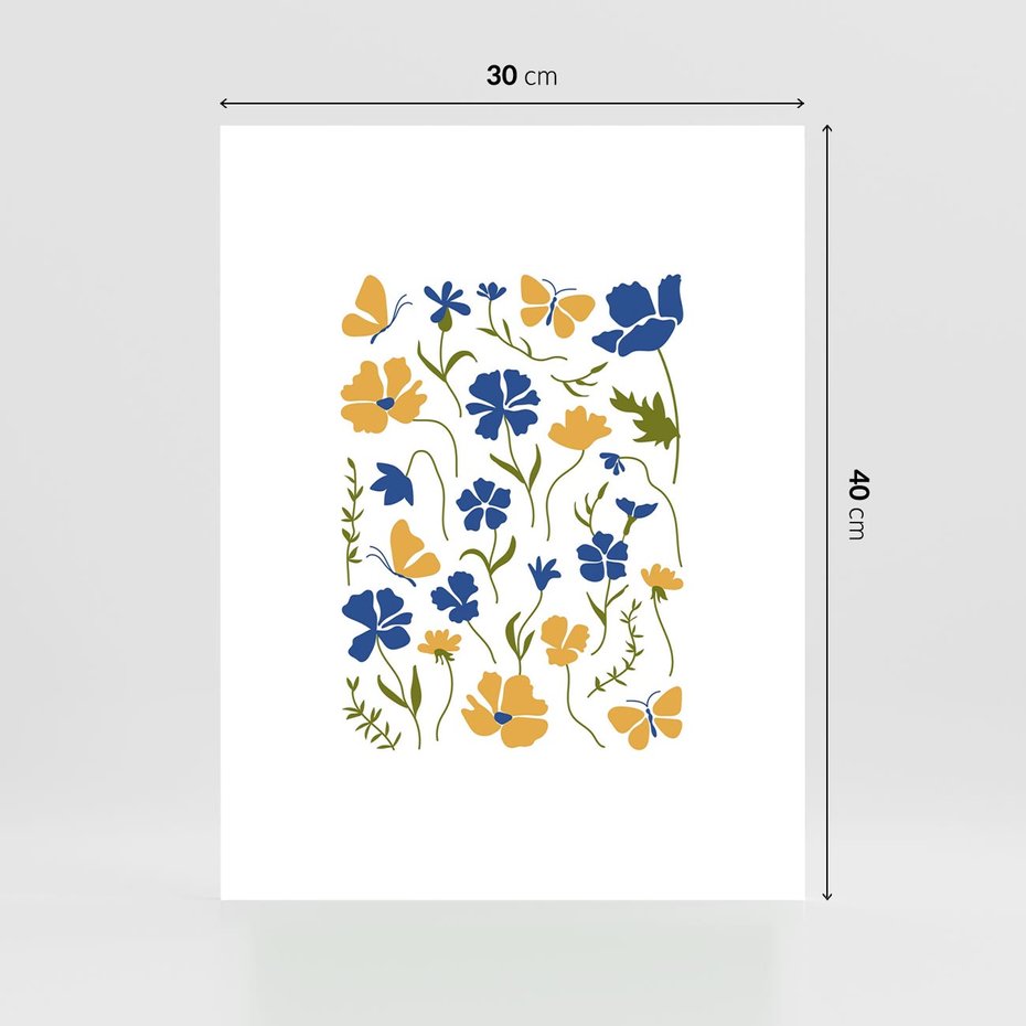 Plakat bez ramy 30x40 - Odgłosy Wizji - kwiaty, sztuka nowoczesna