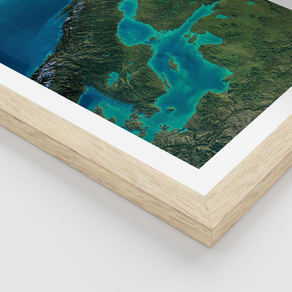 Plakat w ramie 30x40 - Beztroski widok na ocean - widok, ocean - rama drewno