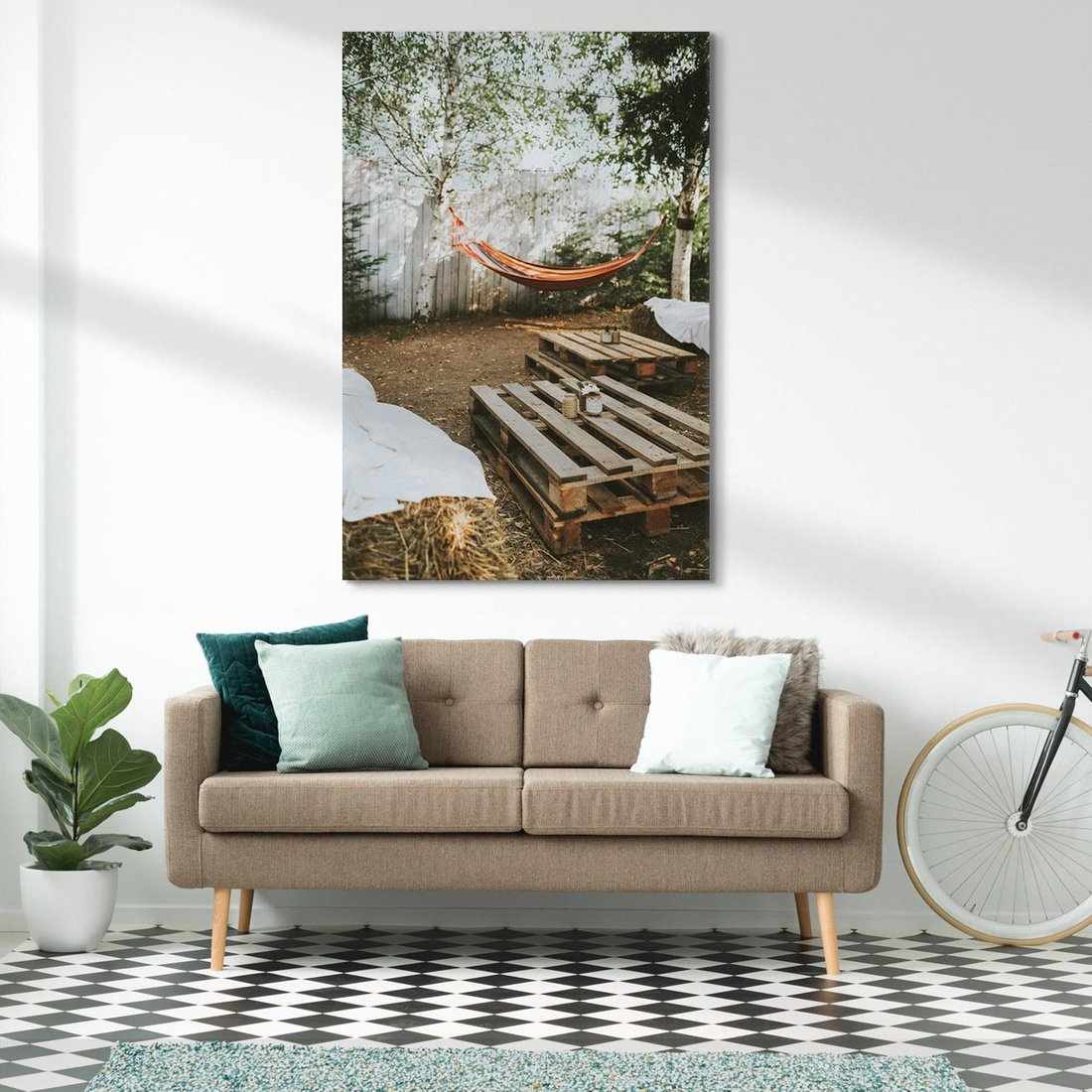 Obraz na płótnie 80x120 - Harmonia i Spokój - boho, relaks