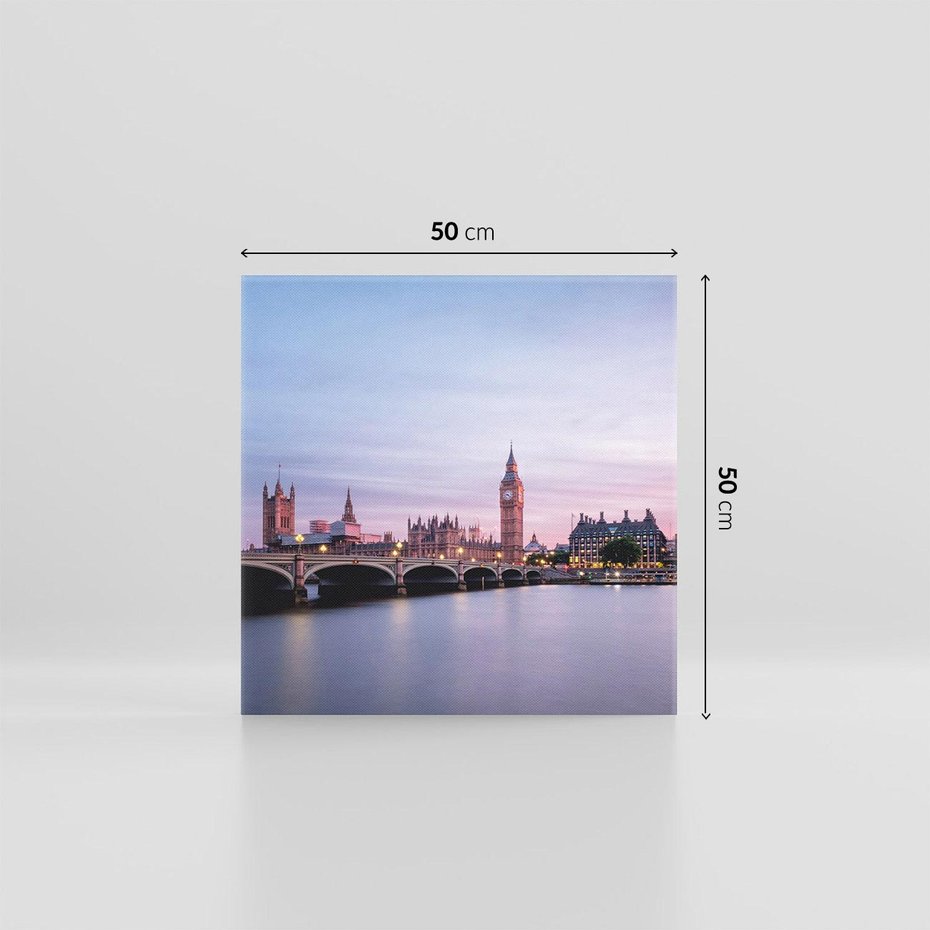 Obraz na płótnie 50x50 - Londyn - Big Ben nad rzeką, UK - Londyn, Big Ben