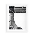 Plakat w ramie 50x70 - Minimalizm Wysokości - architektura, czarno białe zdjęcie - rama biała