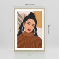 Plakat w ramie 50x70 - Kobiece Wibracje - nowoczesny plakat, styl retro - rama drewno