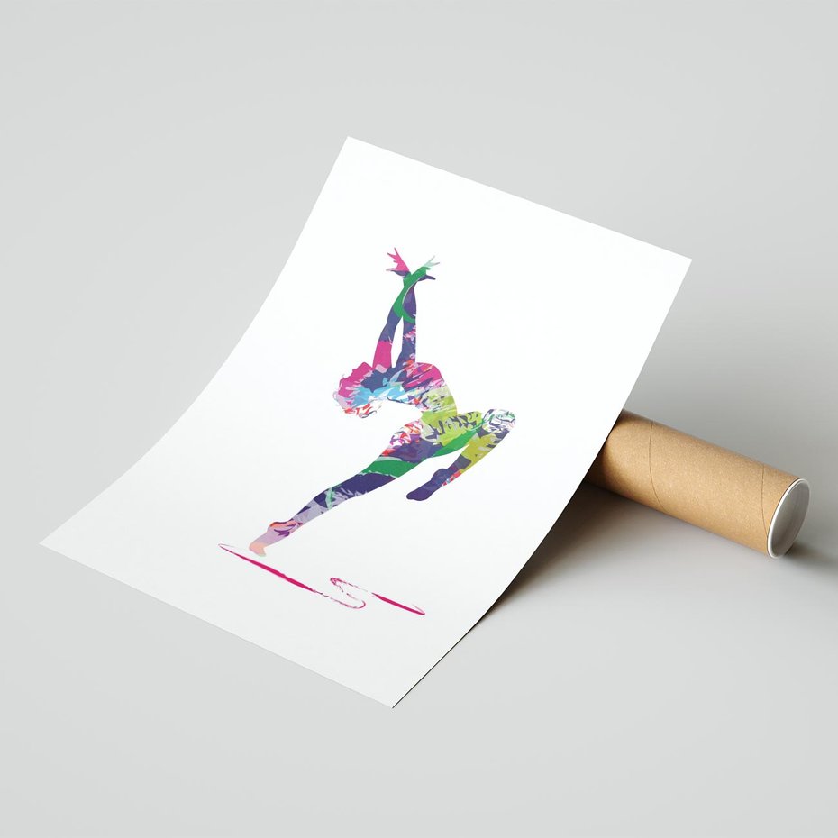 Plakat bez ramy 50x70 - Taniec w akwareli - taniec, akwarela