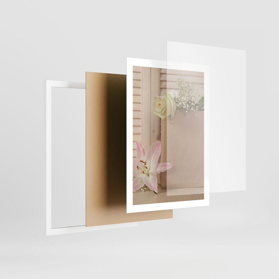 Plakat w ramie 50x70 - Elegancja W Prostocie - kwiaty, mnimalizm - rama biała
