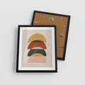 Plakat w ramie 40x50 - Energetyczne Wzory - nowoczesny plakat, abstrakcyjne kształty - rama czarna
