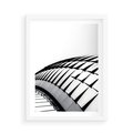 Plakat w ramie 50x70 - Dynamiczne Kształty - architektura, obłe kształty - rama biała