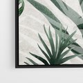 Obraz w ramie 50x70 - Tropikalne Akwarele - tropikalne liście, akwarela - rama czarna