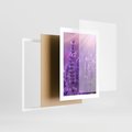 Plakat w ramie 30x40 - Fioletowa harmonia lawendy - lawenda, fiolet - rama biała