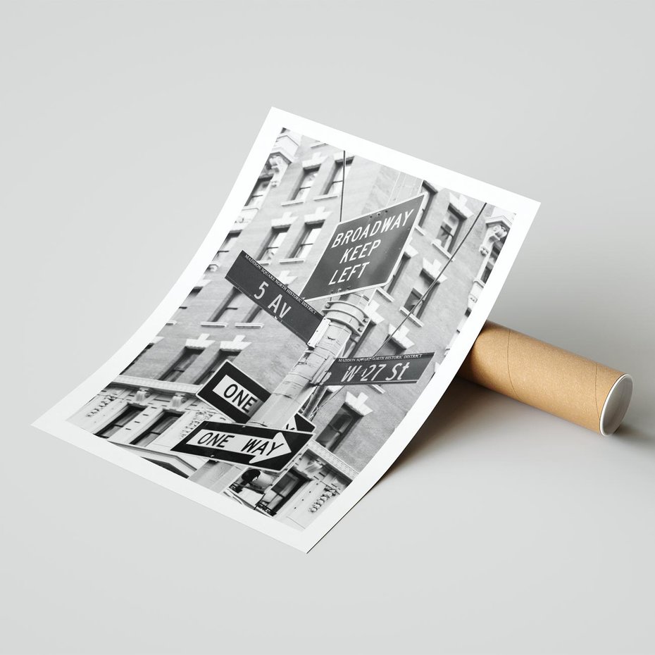 Plakat bez ramy 21x30 - Nowojorska Droga - nowy jork, fotografia