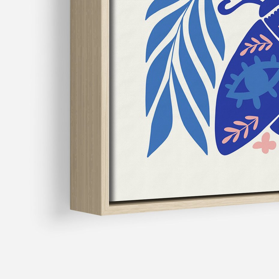 Obraz w ramie 80x120 - Migotliwa Rzeczywistość - ćmy, kwiaty - rama drewno