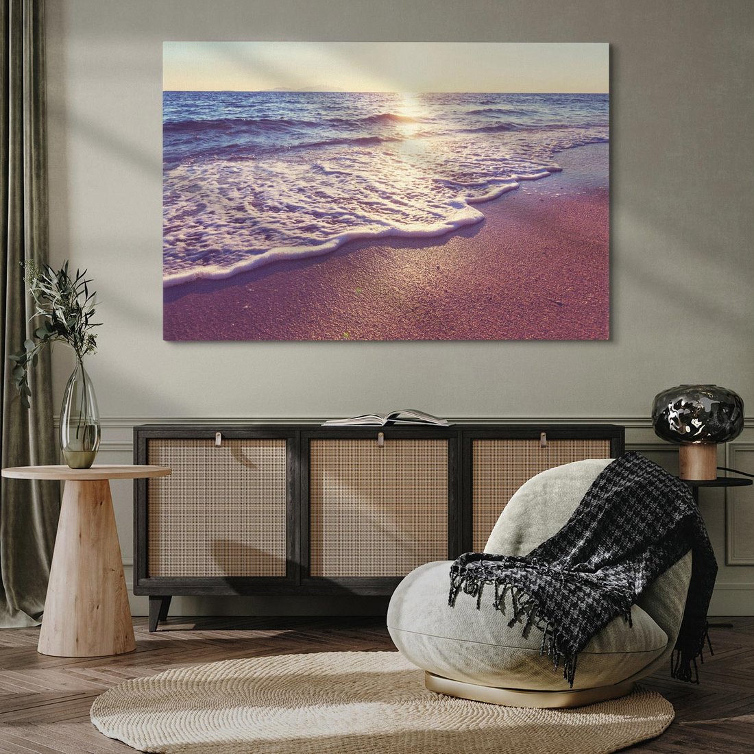 Obraz na płótnie 100x70 - Plaża: błogie chwile nad morzem - plaża, morze