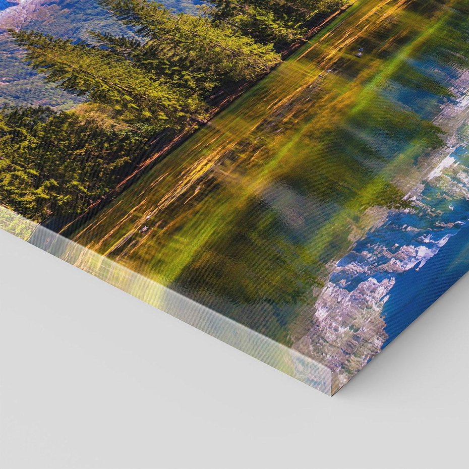 Obraz na płótnie 120x80 - Górskie piękno - góry, jezioro