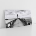 Obraz na płótnie 140x70 - Romantyczny pomost z latarnią - pomost, latarnia