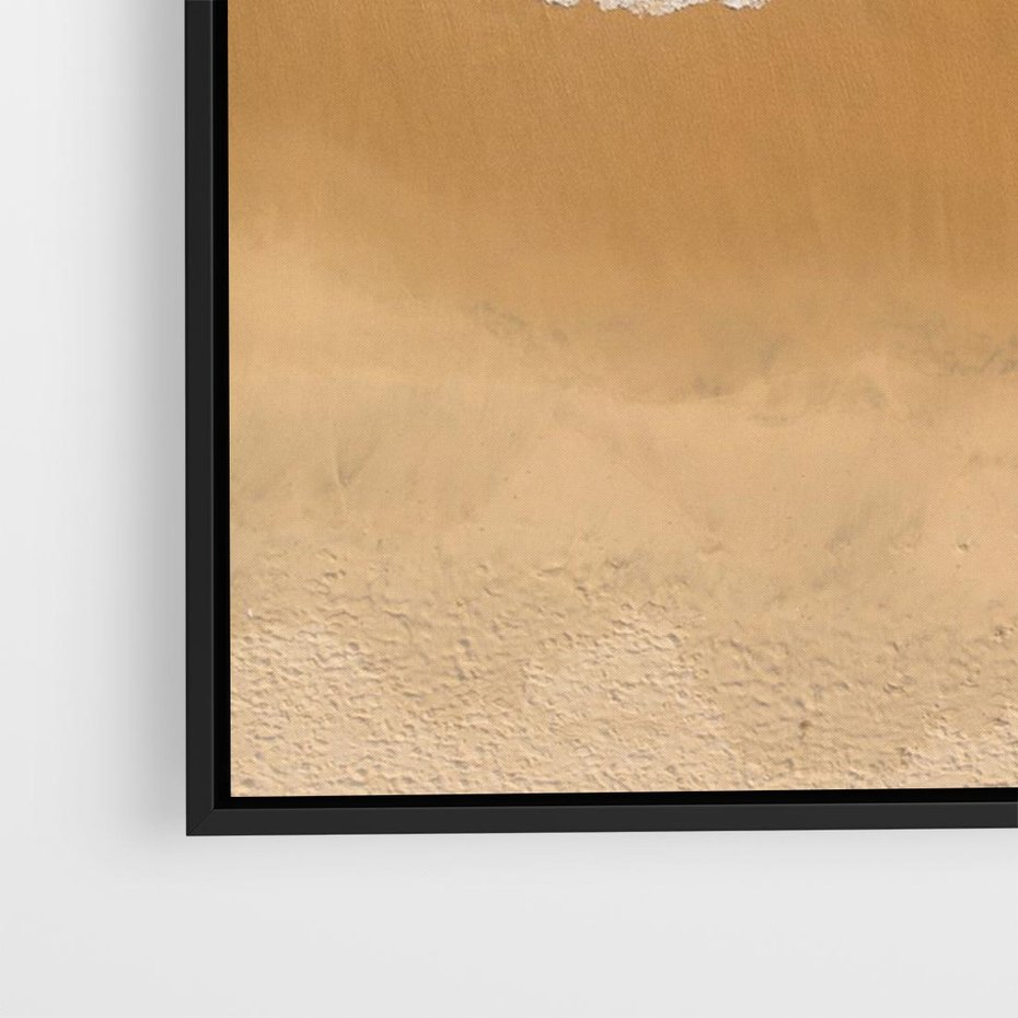 Obraz w ramie 70x50 - Oaza Relaksu - plaża, morze - rama czarna