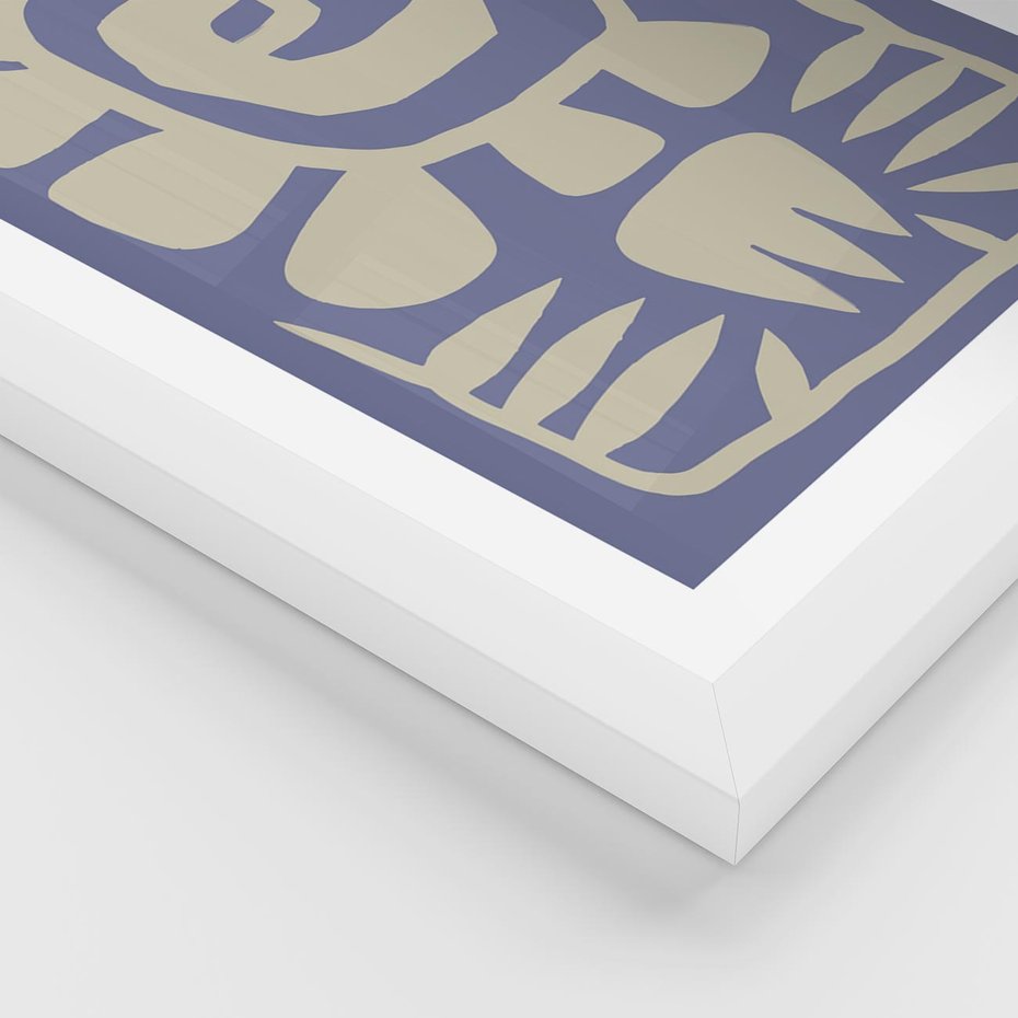 Plakat w ramie 50x70 - Widok Abstrakcyjny - skandynawski styl, plakat - rama biała