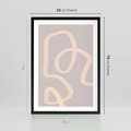 Plakat w ramie 50x70 - Nowoczesne Odbicia - minimalistyczny obraz, nowoczesny - rama czarna