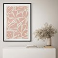 Plakat bez ramy 21x30 - Akwarelowe Promienie - abstrakcyjne boho kwiaty, kompozycja