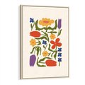 Obraz w ramie 50x70 - Minimalistyczna Harmonia - kwiaty, sztuka nowoczesna - rama drewno