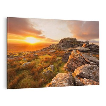 Obraz na płótnie 70x50 - Skały oplątane słońcem - skały, słońce