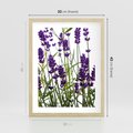 Plakat w ramie 30x40 - Fioletowa harmonia lawendy - lawenda, fiolet - rama drewno