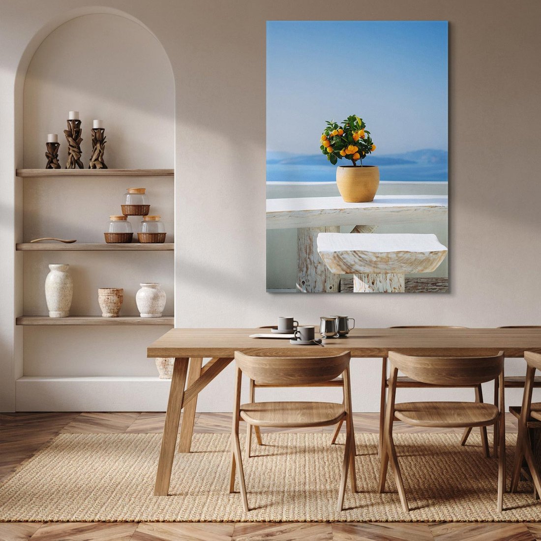 Obraz na płótnie 70x100 - Uroki Santorini - Santorini, Grecja