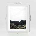 Plakat w ramie 40x50 - Górska Potęga - górski krajobraz, góry - rama biała