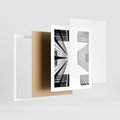 Plakat w ramie 40x50 - Architektoniczna Symetria - architektura, wysoki wieżowiec - rama biała