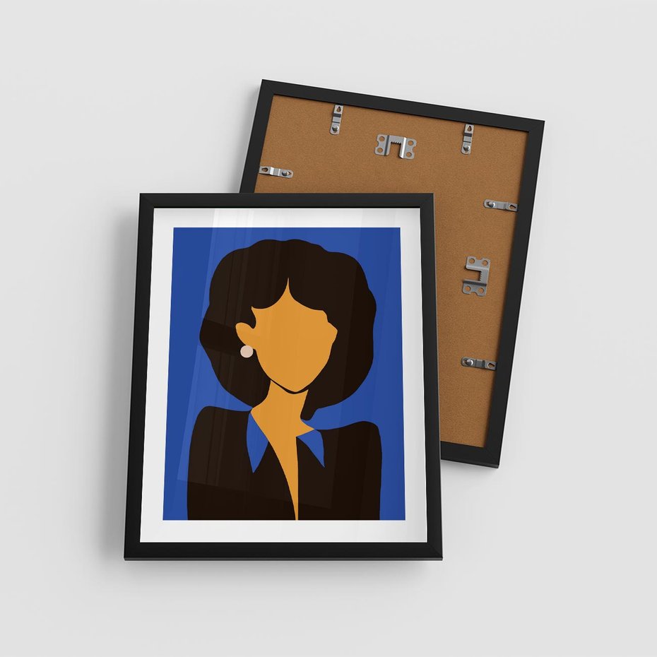 Plakat w ramie 40x50 - Modernistyczne Wibracje - sztuka nowoczesna, plakat - rama czarna