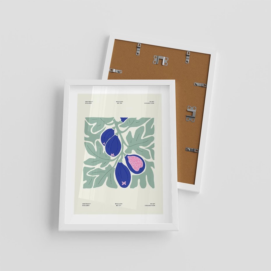 Plakat w ramie 30x40 - Symfonia Przestrzeni - figi, plakat - rama biała