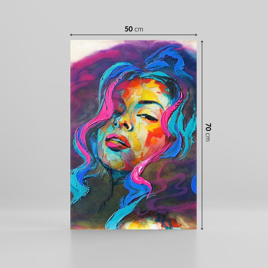 Obraz na płótnie 50x70 - Bujna Ekspresja - grafika komputerowa, przypomina obraz olejny