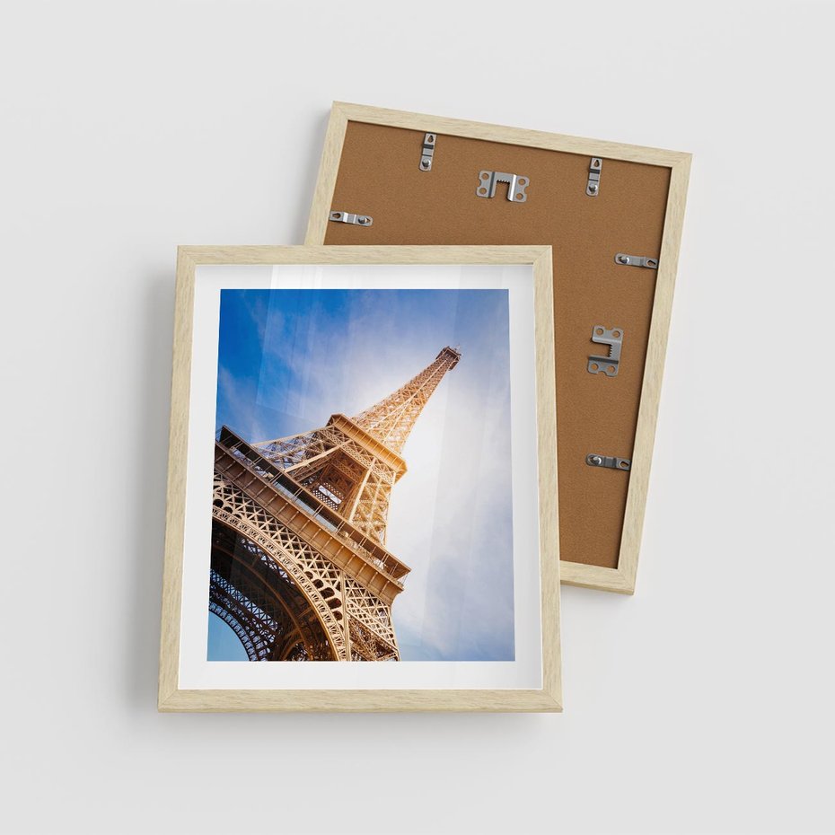 Plakat w ramie 40x50 - Eiffla - ikona Paryża - Eiffla, Paryż - rama drewno