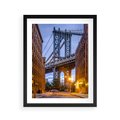 Plakat w ramie 40x50 - Most w mieście - most, miasto - rama czarna